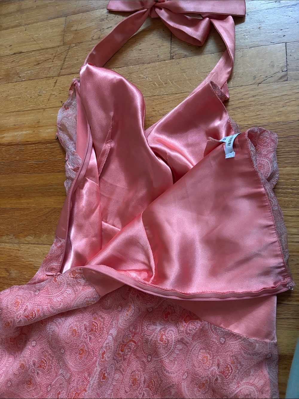 Laundry By Shelli Segal 100% Silk Patterned Halter Dress - Picture 6 of 9